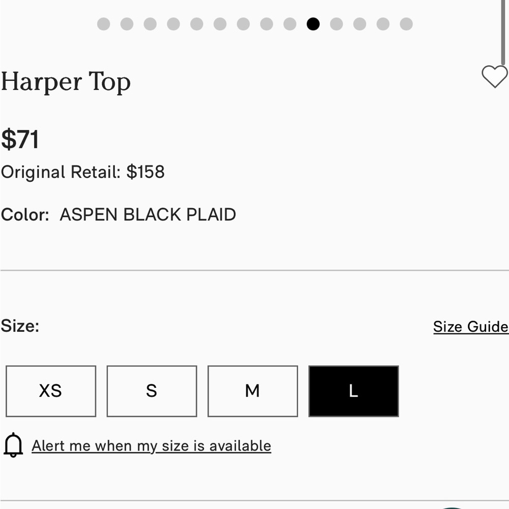 Faherty Harper Top Flannel Blouse XS NWT - Picture 5 of 9
